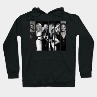 Helene Fischer vertical collage Black and White Hoodie